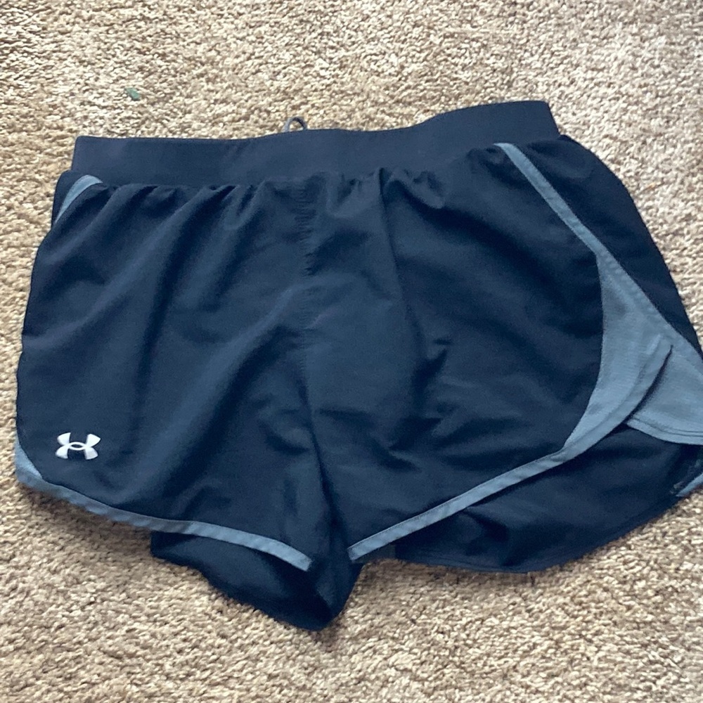 Black and grey under armor shorts